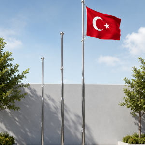 12 Metre Paslanmaz Bayrak Direği
